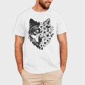 Wolf With Flowers, Tricou Barbati (Unisex)