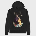 Deers Couple, Hanorac Oversize Barbati (Unisex)