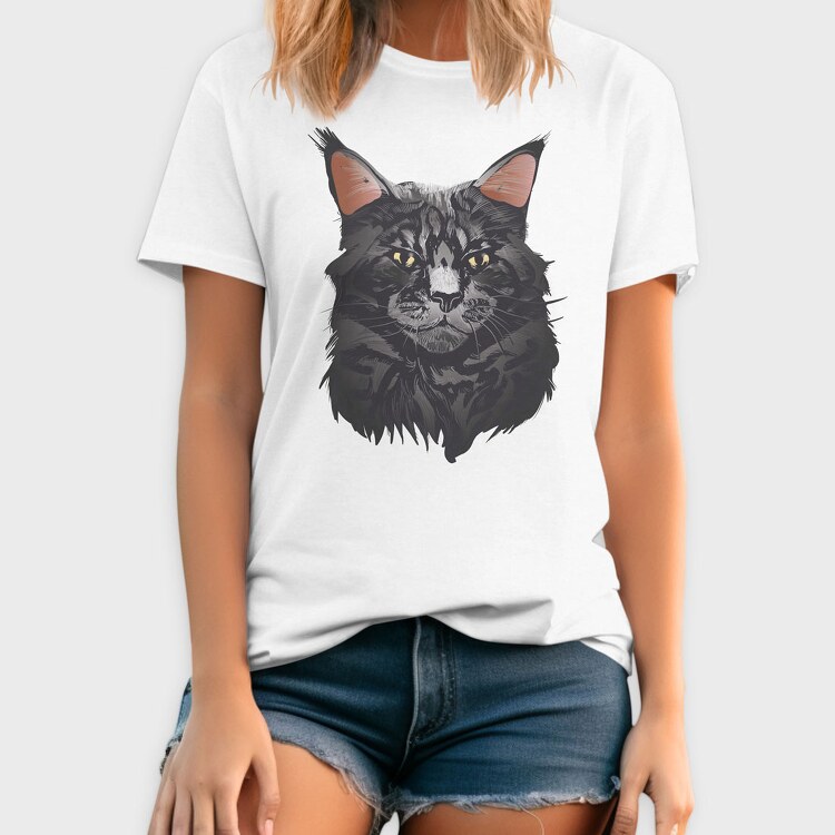 Maine Cat Portrait, Tricou Barbati (Unisex)