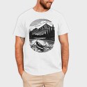 Canoe River Landscape, Tricou Barbati (Unisex)
