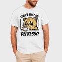 Depresso Cat, Tricou Barbati (Unisex)