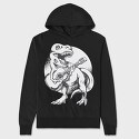 Dinosaur Guitar, Hanorac Oversize Barbati (Unisex)