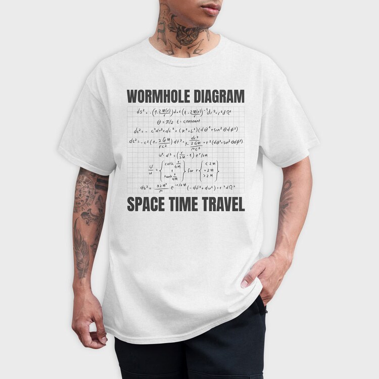 Wormhole Diagram, Tricou Barbati (Unisex)
