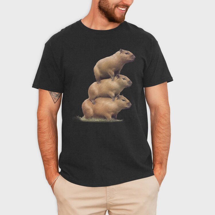 Capybara Tower, Tricou Barbati (Unisex)