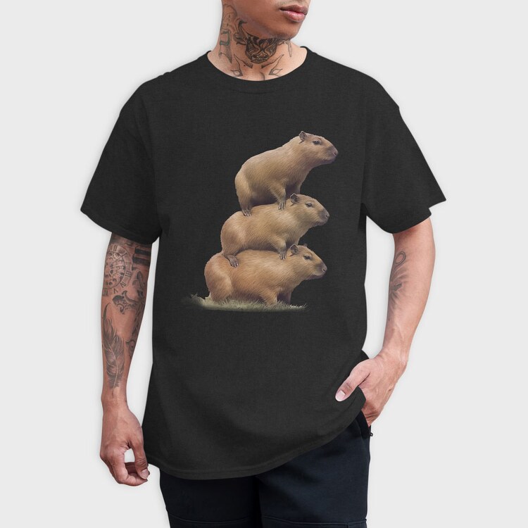 Capybara Tower, Tricou Barbati (Unisex)