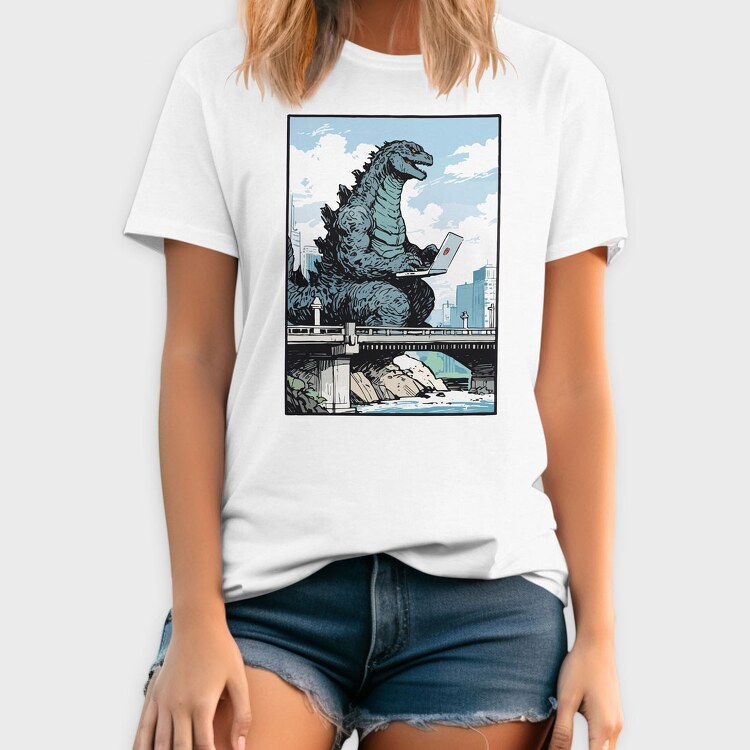 Dinosaur Working, Tricou Barbati (Unisex)