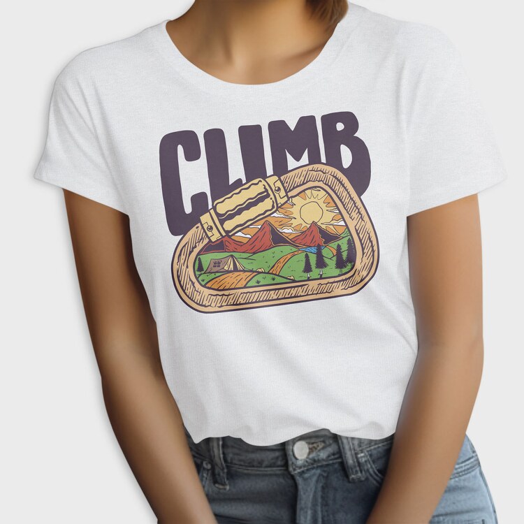 Carabiner Climb Landscape, Tricou Femei