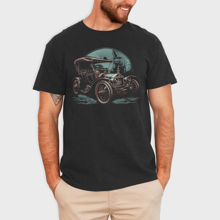 Steampunk Car, Tricou Barbati (Unisex)