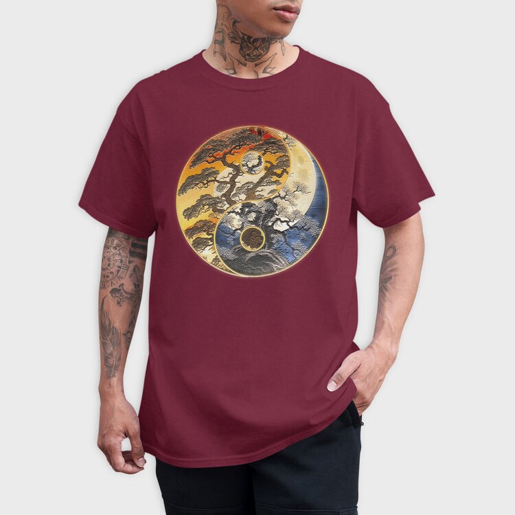 Yingyang Tree of Life, Tricou Barbati (Unisex)