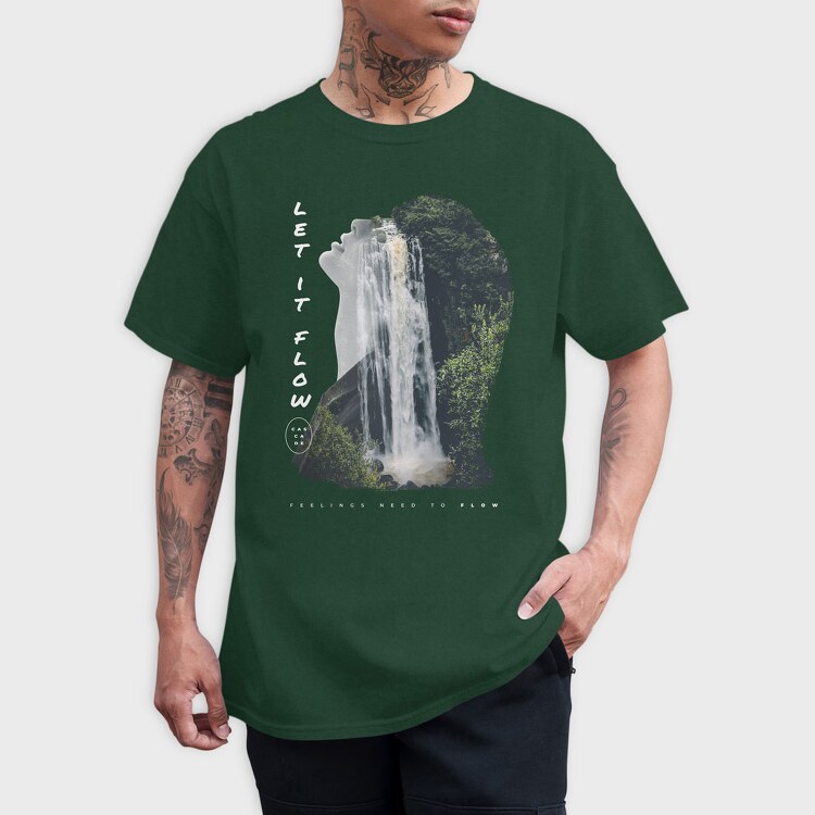 Cascade Woman, Tricou Barbati (Unisex)