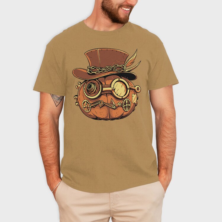 Steampunk Pumpkin, Tricou Barbati (Unisex)