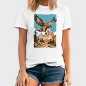 Steppe Eagle Flying, Tricou Barbati (Unisex)