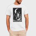 Cat and Moon Card, Tricou Barbati (Unisex)