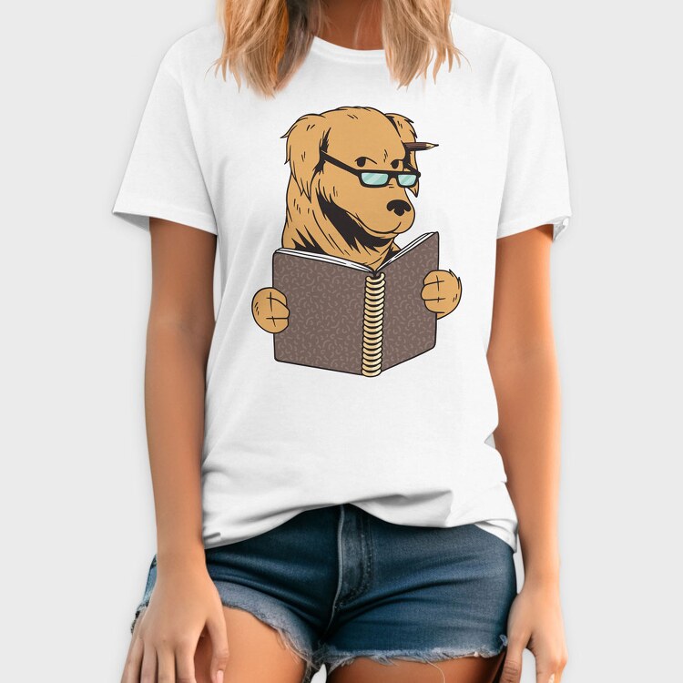 Studying Dog, Tricou Barbati (Unisex)