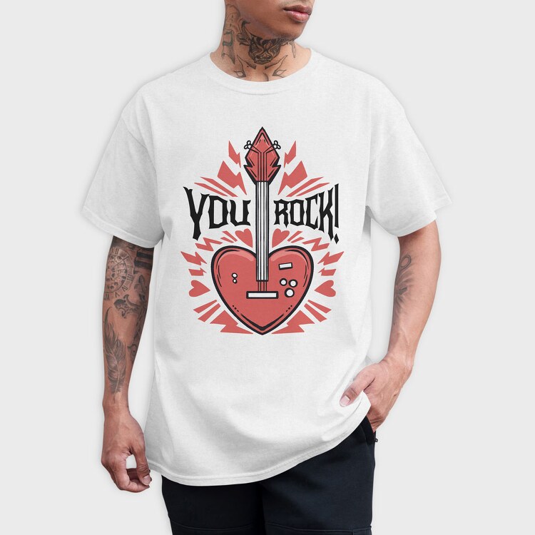 You Rock Love Guitar, Tricou Barbati (Unisex)
