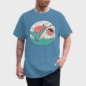 Cat Biting Shark, Tricou Barbati (Unisex)