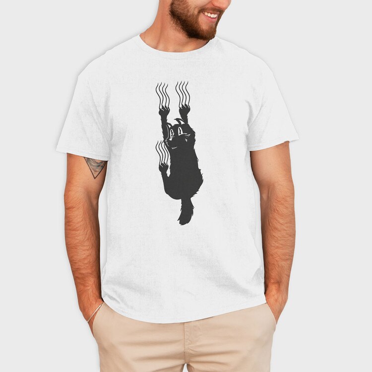 Hanging Cat, Tricou Barbati (Unisex)
