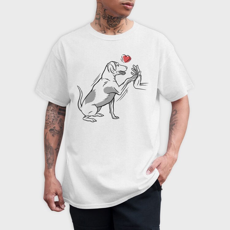 Dog High Five, Tricou Barbati (Unisex)