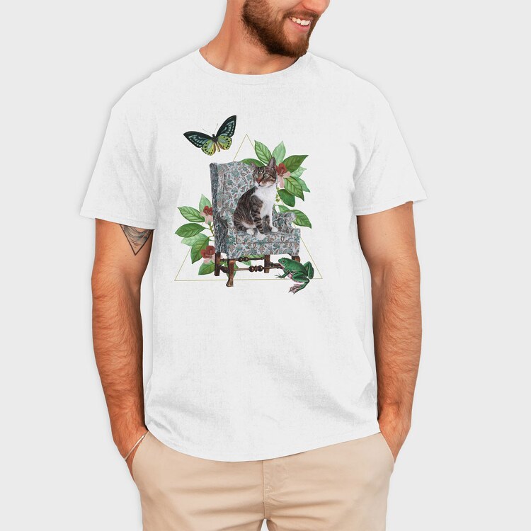 Cat Butterfly, Tricou Barbati (Unisex)
