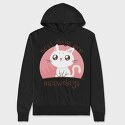 Meowdays Cat, Hanorac Oversize Barbati (Unisex)