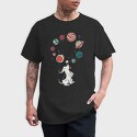 Dog Juggling Planets, Tricou Barbati (Unisex)