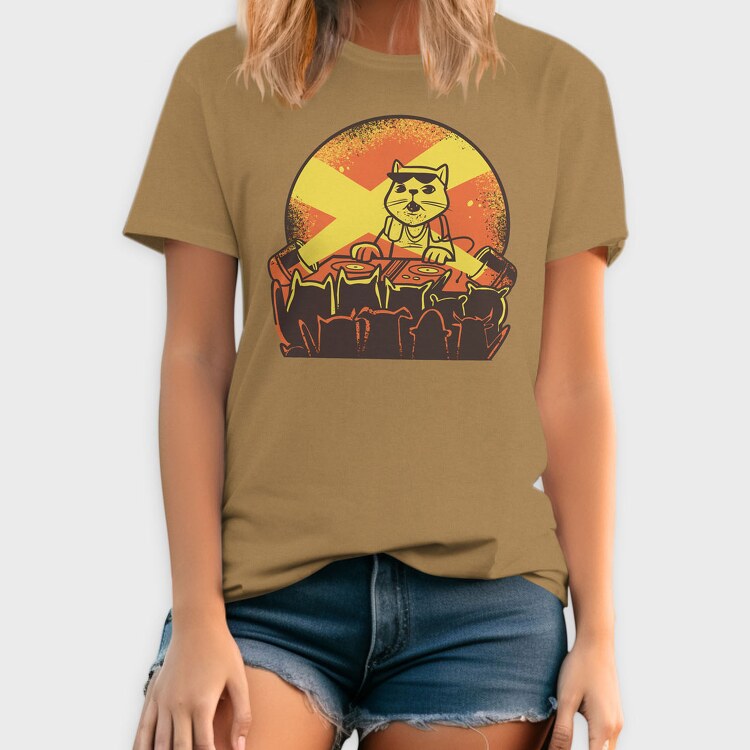 Cat Dj, Tricou Barbati (Unisex)