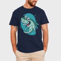 Happy Shark Cartoon, Tricou Barbati (Unisex)
