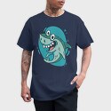 Happy Shark Cartoon, Tricou Barbati (Unisex)