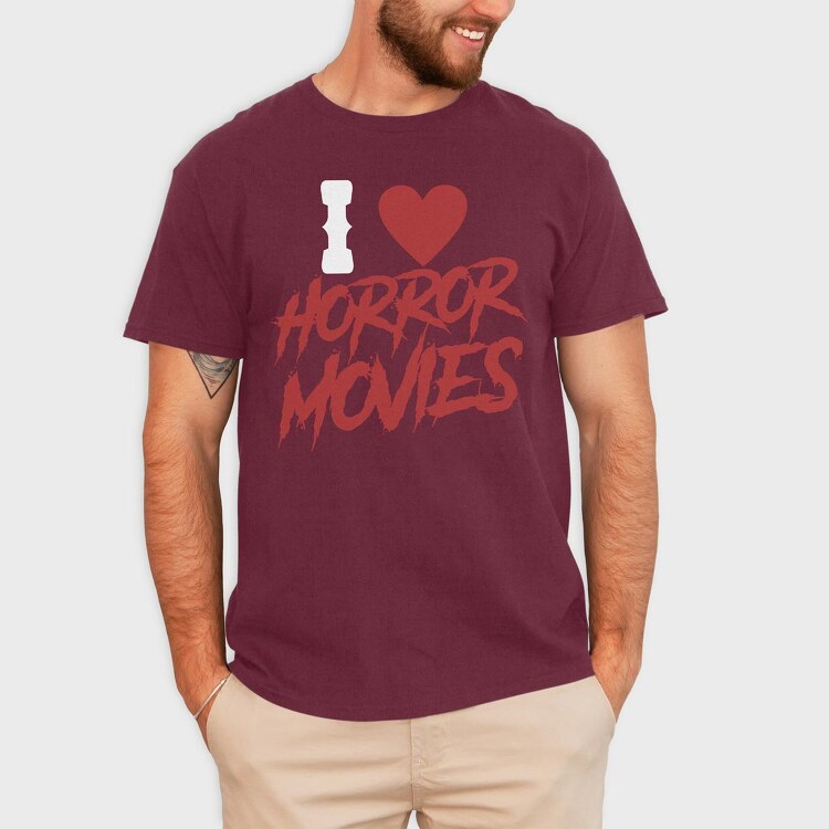 I Love Horror Movies, Tricou Barbati (Unisex)