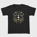 Moon Phases Dark Flowers, Tricou Copii
