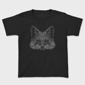 Realistic Fox Monochrome, Tricou Copii