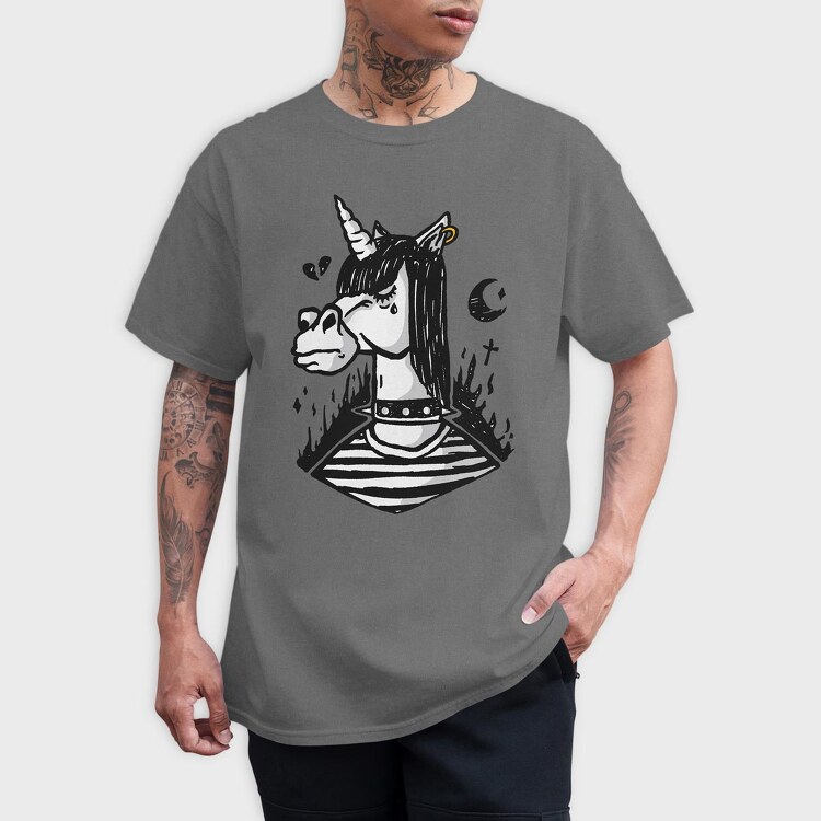 Emo Unicorn, Tricou Barbati (Unisex)