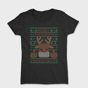 Reindeer Middle Finger Ugly Sweater, Tricou Femei
