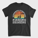 Retro Sunset Drink and Fishing, Tricou Barbati (Unisex)