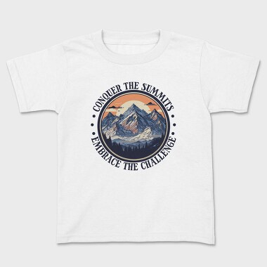 Mountains Text Vintage, Tricou Copii