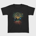 Sacred Geometry Meditating Colorful Magical Tree, Tricou Copii