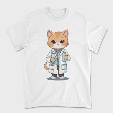 Scientist Cat, Tricou Barbati (Unisex)