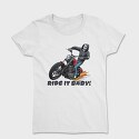 Skeleton Flames Moto, Tricou Femei
