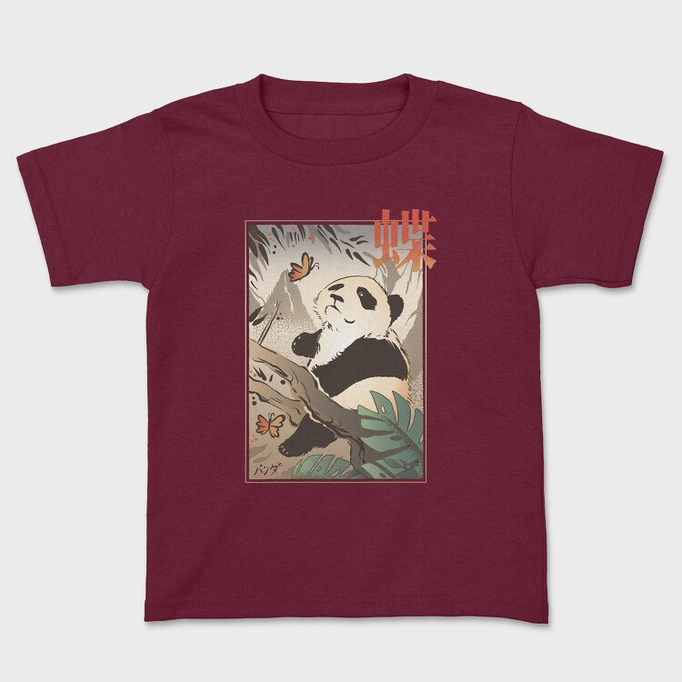 Panda Butterfly Japanese, Tricou Copii