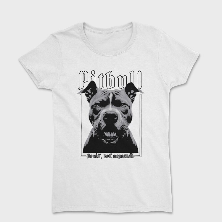 Pitbull Portrait, Tricou Femei
