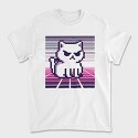 Pixel White Cat, Tricou Barbati (Unisex)