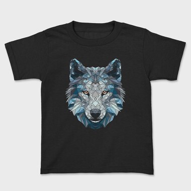 Polygonal White Wolf, Tricou Copii