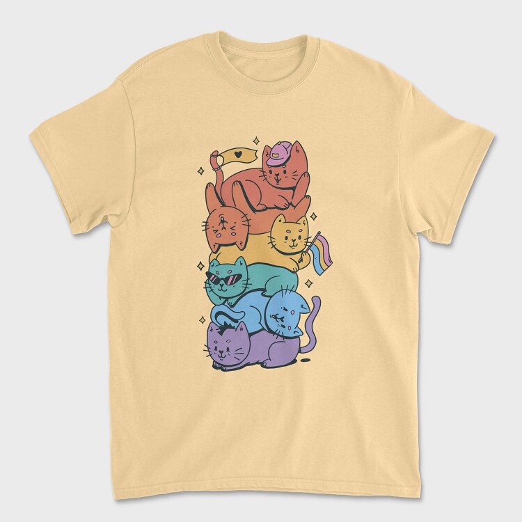Pride Stack of Cats, Tricou Barbati (Unisex)