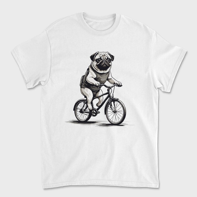 Pug Bike, Tricou Barbati (Unisex)