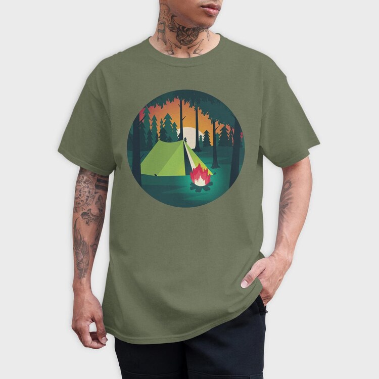 Camping Night, Tricou Barbati (Unisex)
