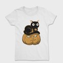 Pumpkin and Cute Black Cat, Tricou Femei