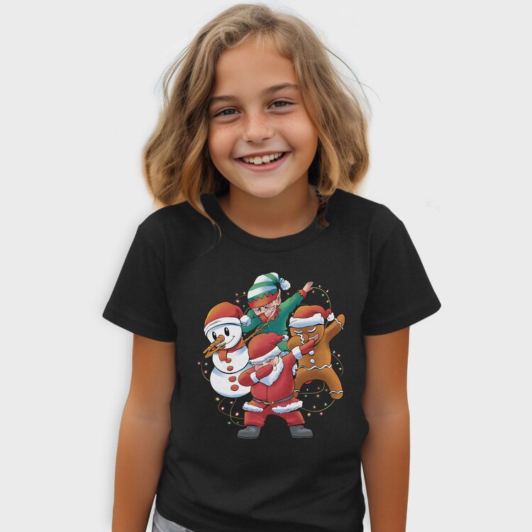 Santa Friends Dabbing, Tricou Copii