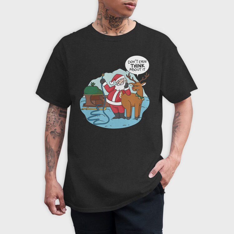 Naughty Santa, Tricou Barbati (Unisex)