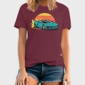 Racecar Retro Sunset, Tricou Barbati (Unisex)