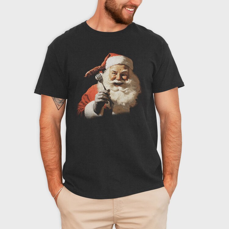 Santa Funny, Tricou Barbati (Unisex)